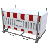 SET | with 20 panel fence | on stacking pallet | without lamp adapter | with foil RA2/B | type de barrier ULTRA white